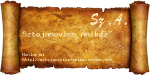 Sztojanovics Anikó névjegykártya