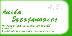 aniko sztojanovics business card